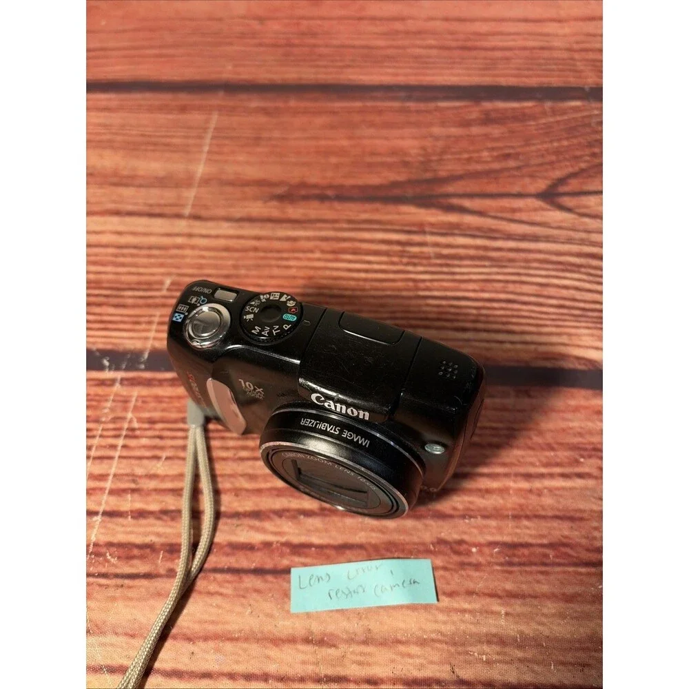 Canon PowerShot SX120 IS Digital Camera 10 MP Powers On Lens Error As Is REPAIR